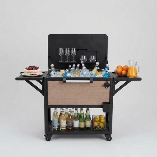 104-Quart Rolling Cooler Cart